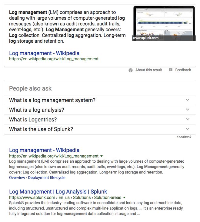 log management snippet