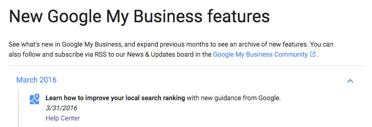 New My Business features